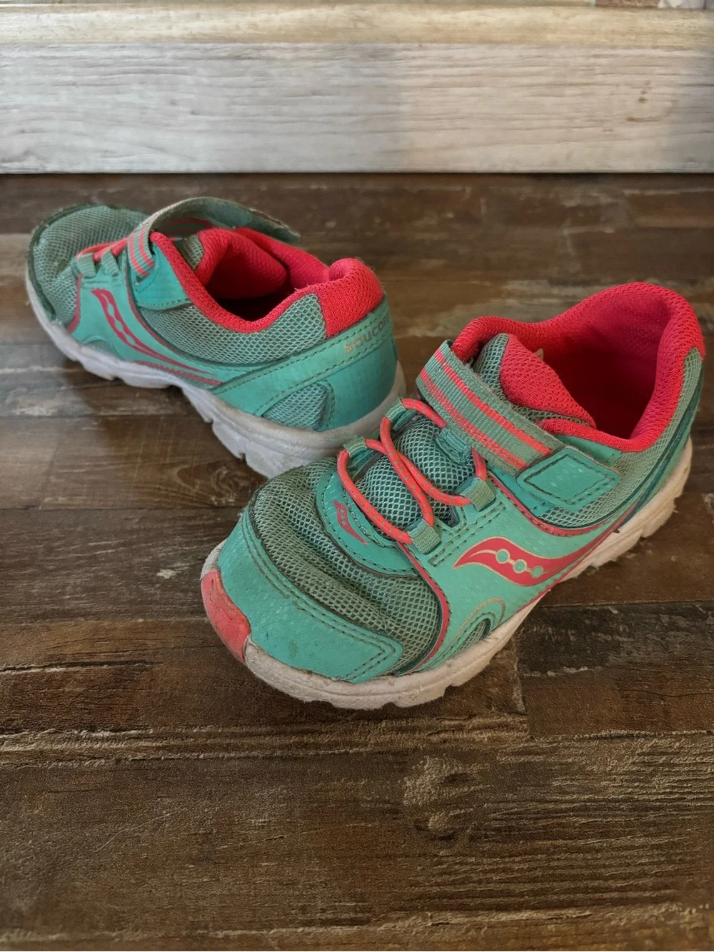 Saucony Athletic Sneakers in Teal and Pink - Comfortable Everyday Shoes